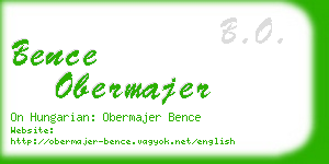 bence obermajer business card